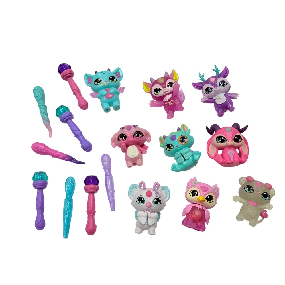 Magic Mixies Mixlings Lot of 9 Figures and 7 Wands Colorful Magic Toy Set